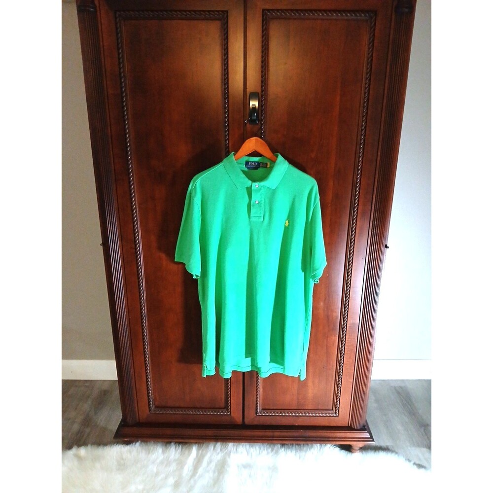 POLO RALPH LAUREN Men's XXL Tall Short Sleeve Mesh Polo Shirt Logo